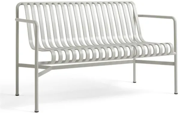 HAY Palissade Dining Bænk med Armlæn Sky Grå